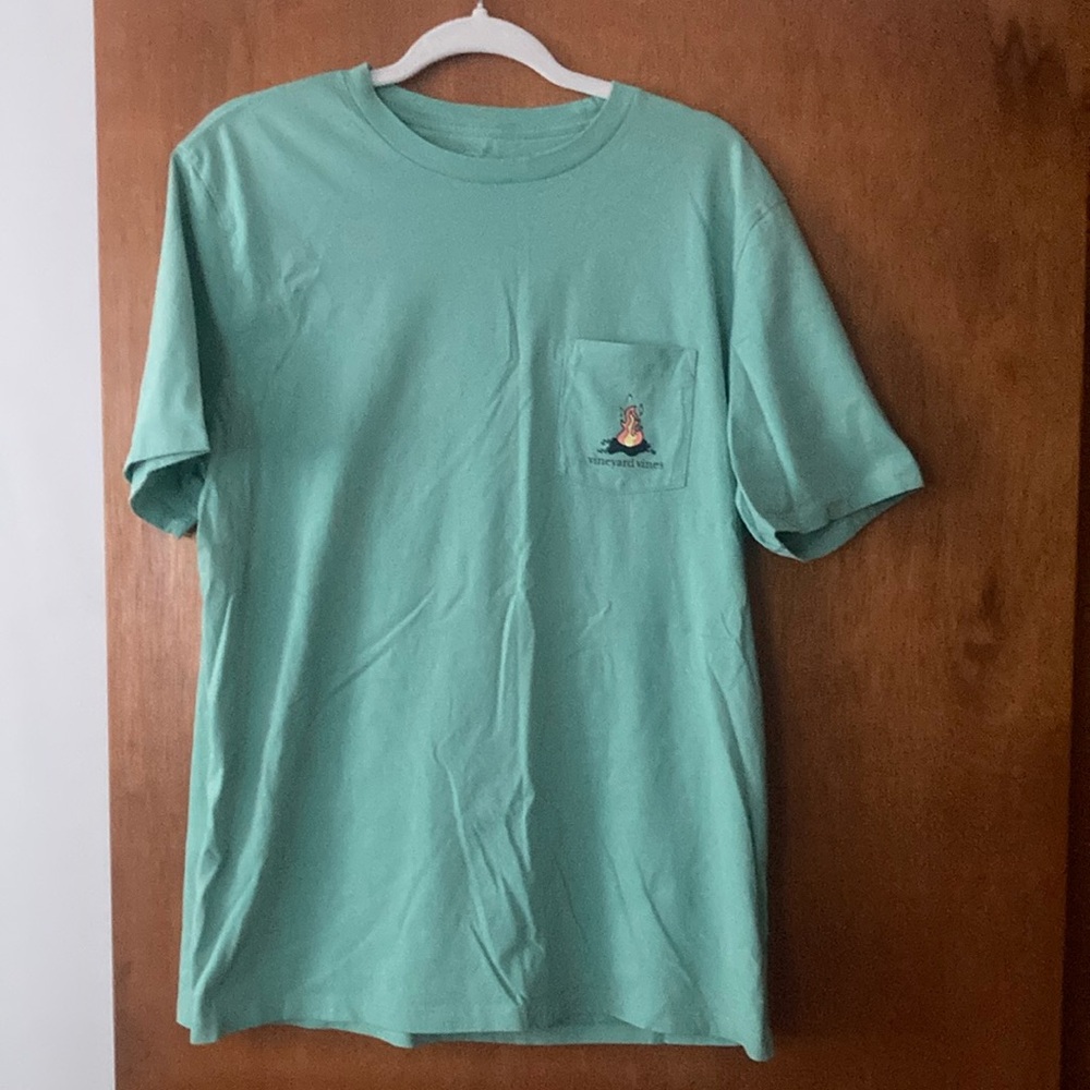 Vineyard Vines Green Short Sleeve Tee Classic Crew Neck